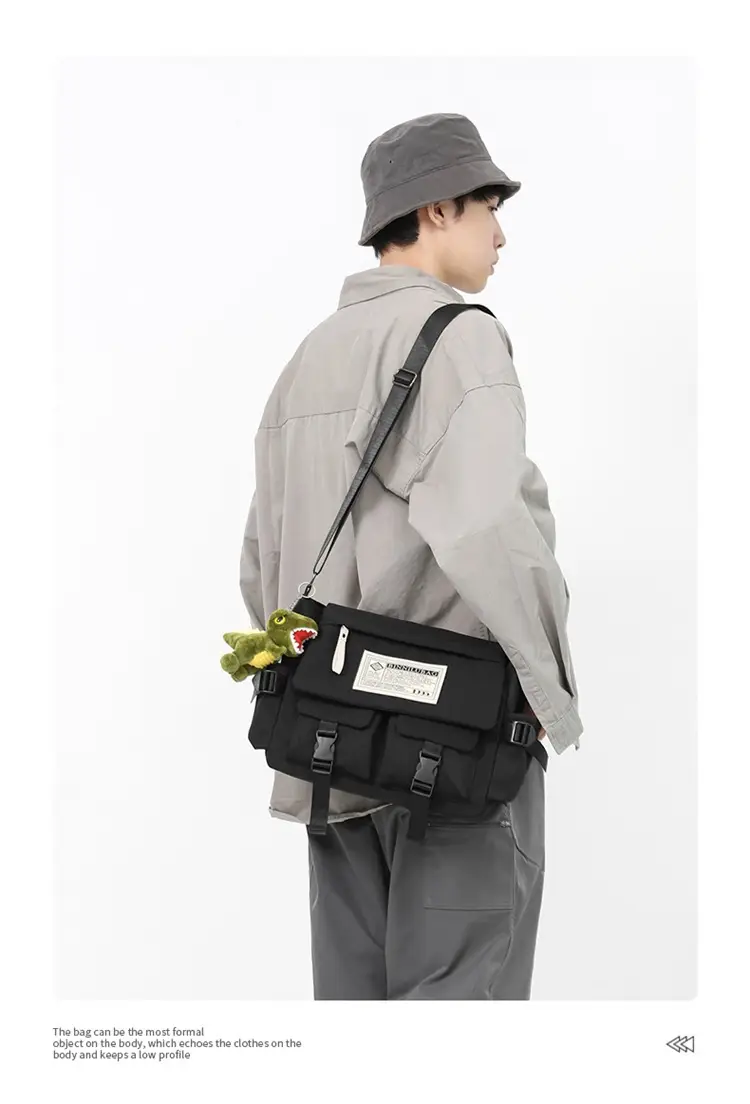 Blue Japanese-Style Student Crossbody Bag Large Capacity — feature 10