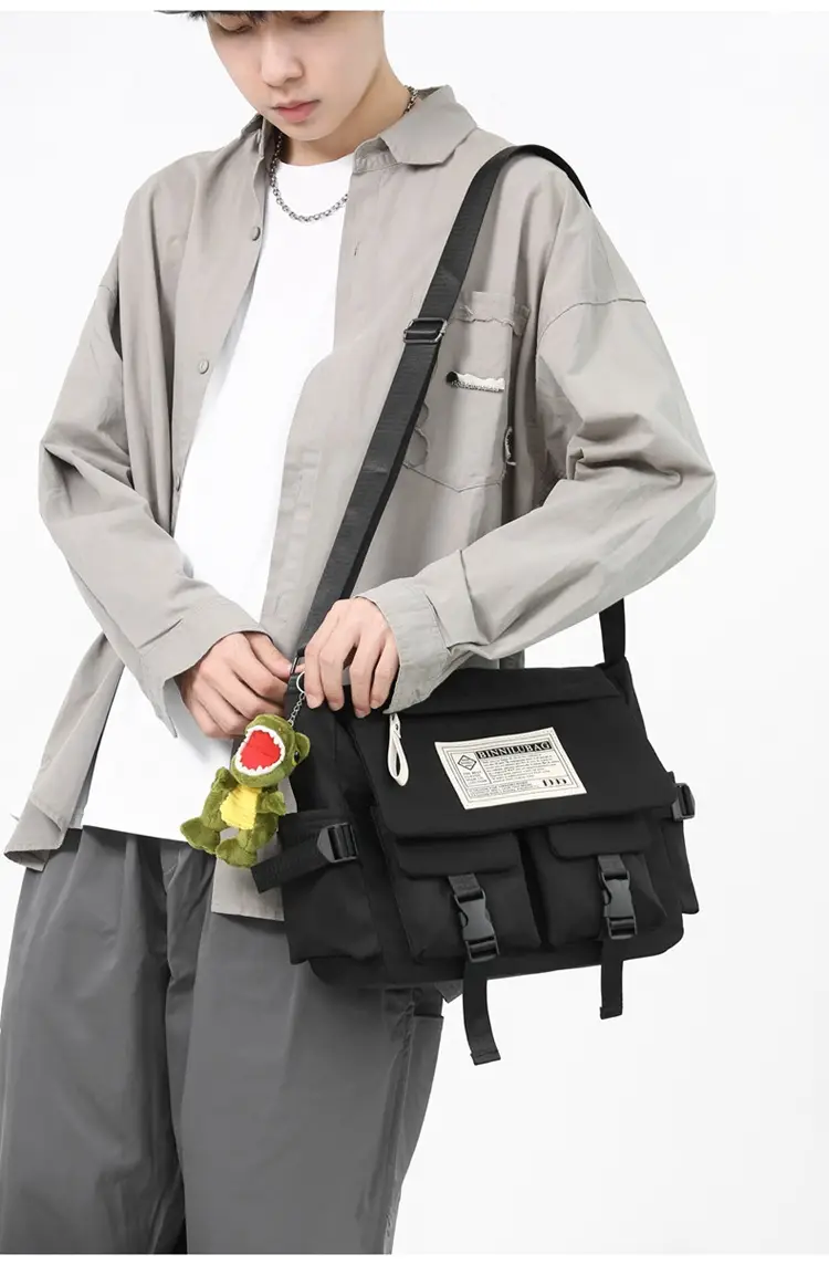 Blue Japanese-Style Student Crossbody Bag Large Capacity — feature 11