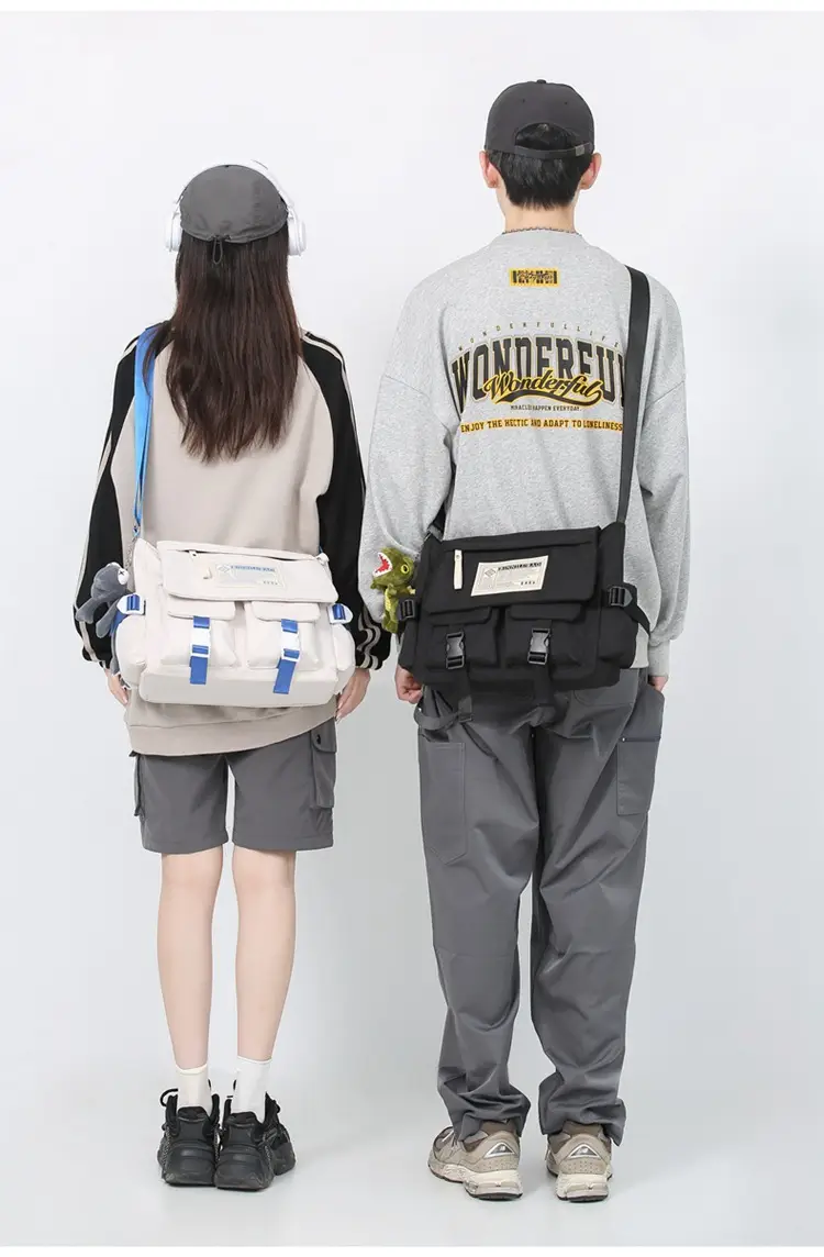 Blue Japanese-Style Student Crossbody Bag Large Capacity — feature 17