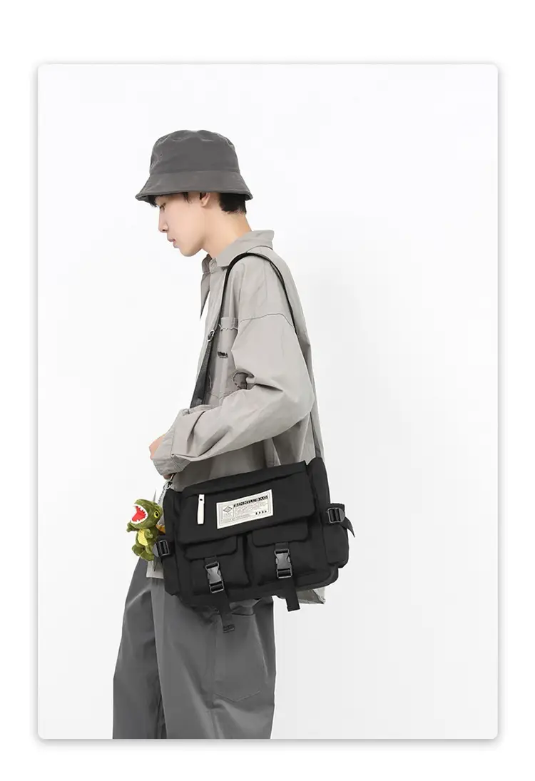 Blue Japanese-Style Student Crossbody Bag Large Capacity — feature 9
