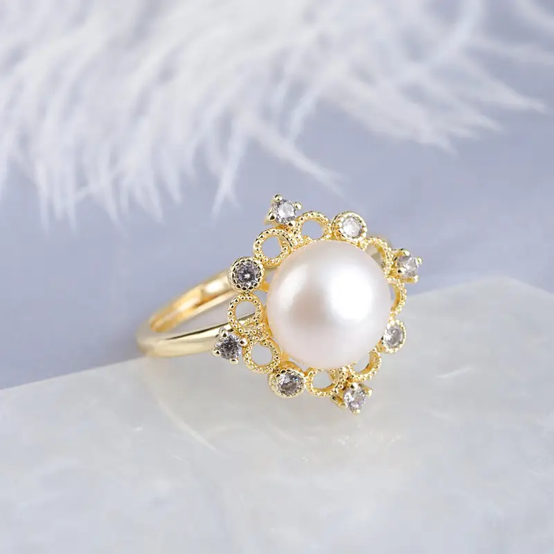 2025 Pearl Necklace Earrings Pendant Set Gold Plated - Image 3