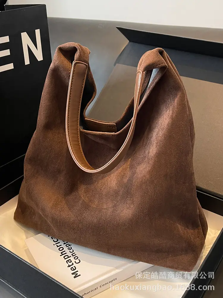 Suede Bread Bag Women 2023 Winter Shoulder Bag - Image 13