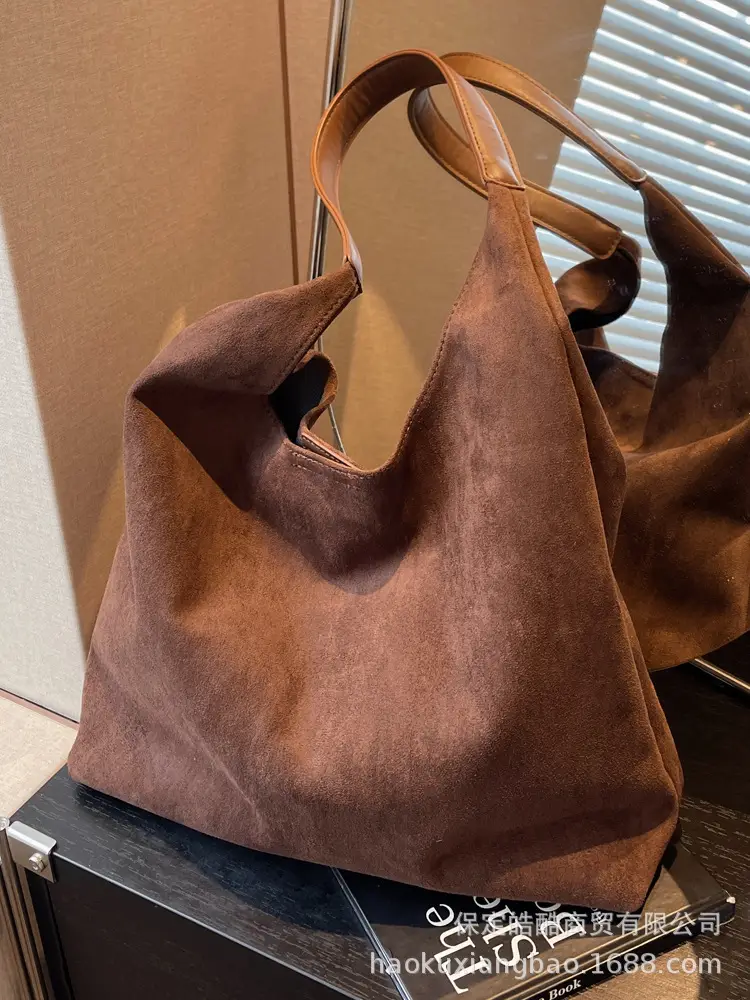 Suede Bread Bag Women 2023 Winter Shoulder Bag - Image 15