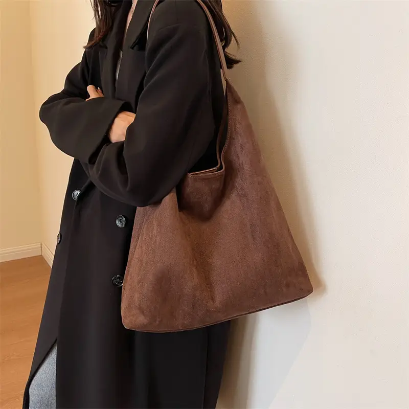 Suede Bread Bag Women 2023 Winter Shoulder Bag - Image 2