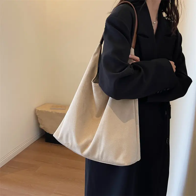 Suede Bread Bag Women 2023 Winter Shoulder Bag - Image 5