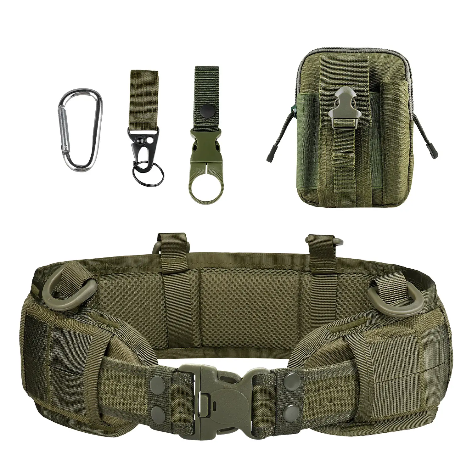 Tactical Girdle Belt with Pocket & Headband Set Tan - Image 7