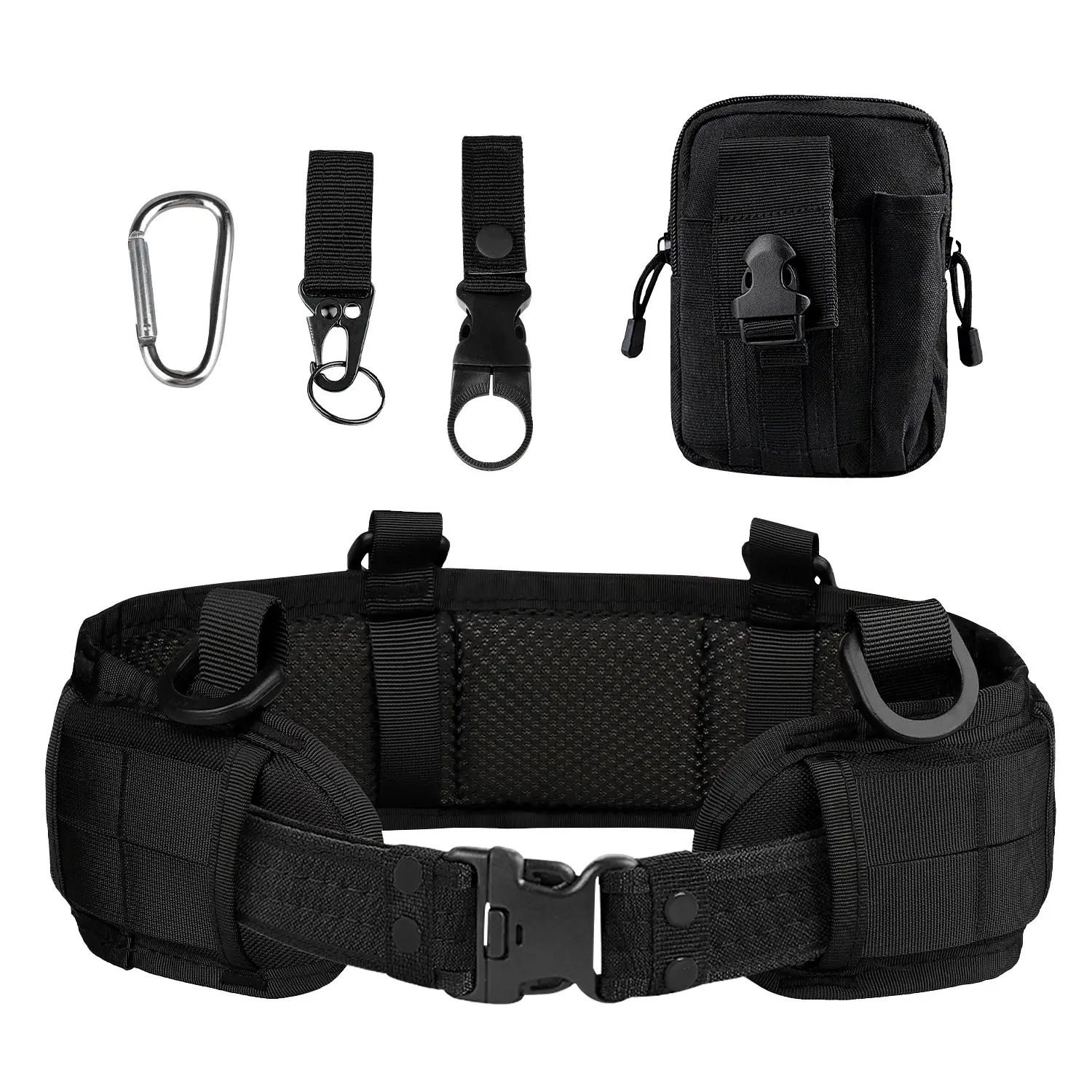 Tactical Girdle Belt with Pocket & Headband Set Tan - Image 6