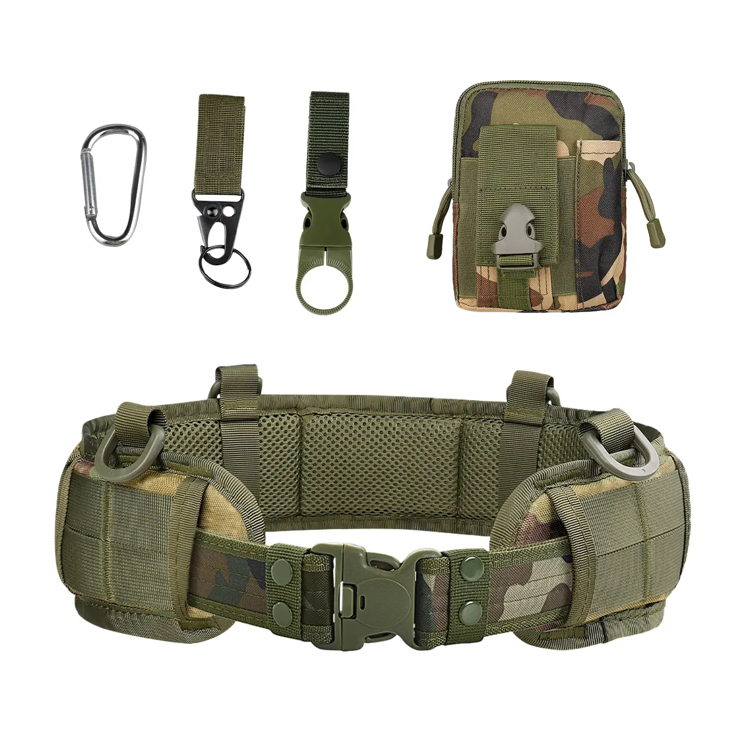 Tactical Girdle Belt with Pocket & Headband Set Tan - Image 10
