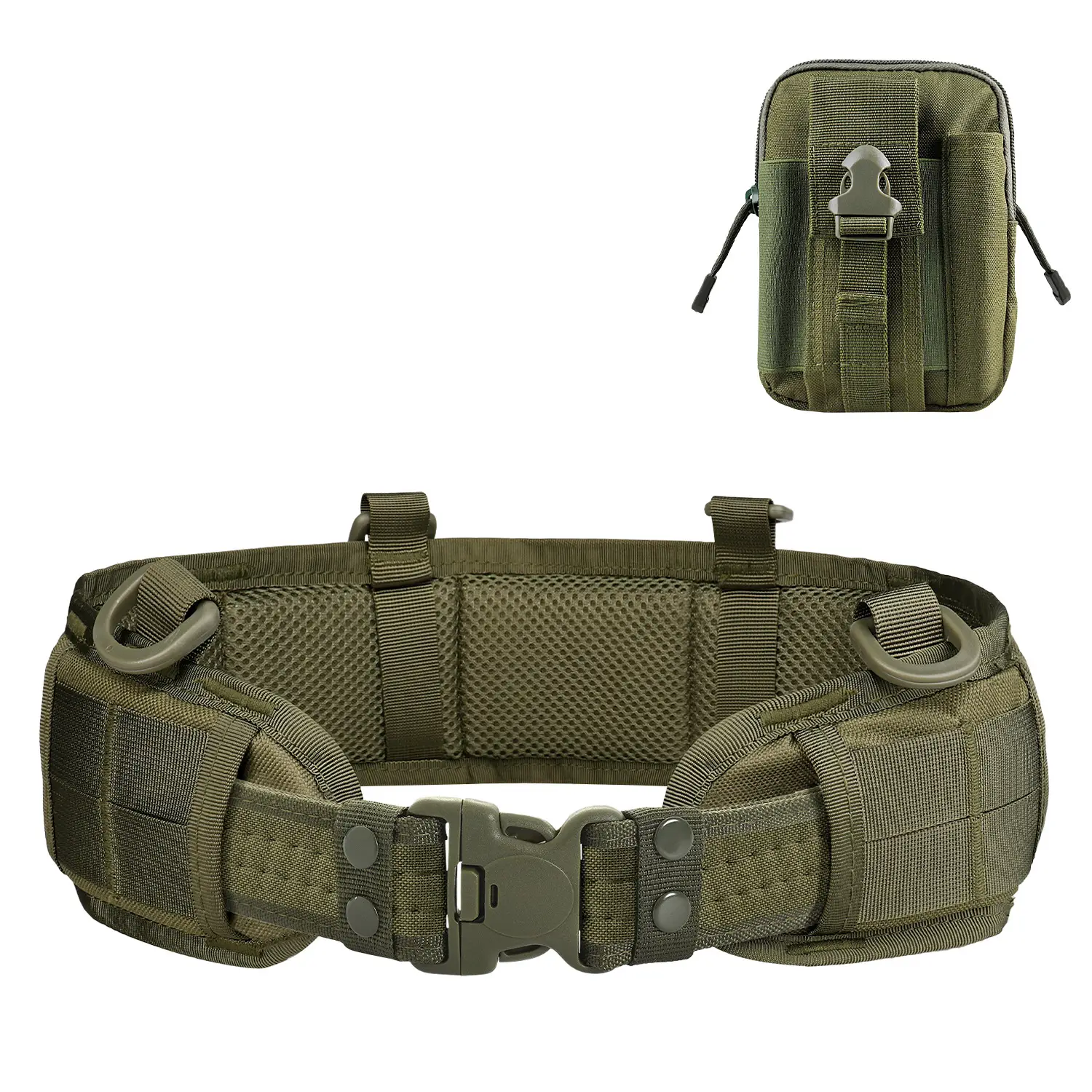Tactical Girdle Belt with Pocket & Headband Set Tan - Image 12