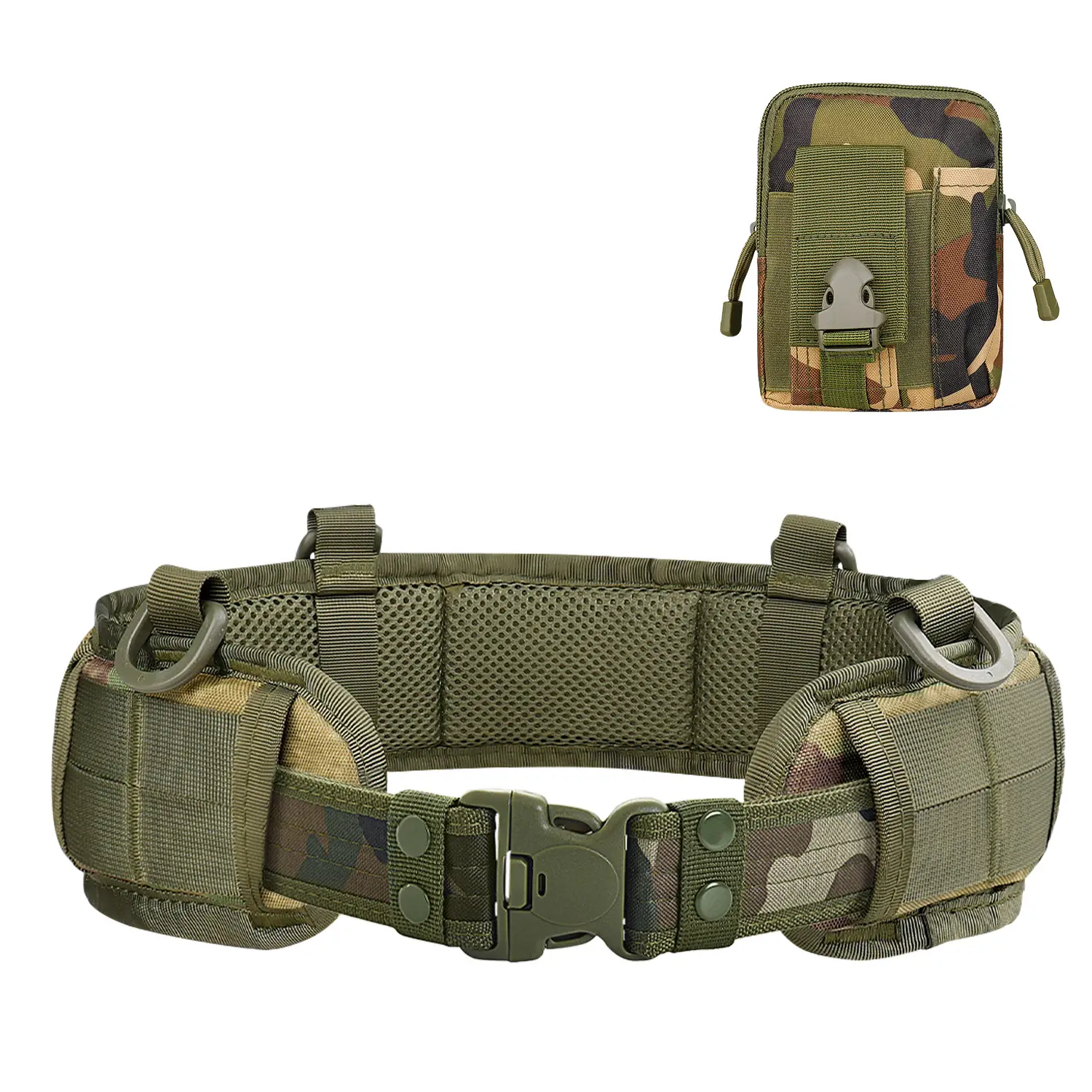 Tactical Girdle Belt with Pocket & Headband Set Tan - Image 15