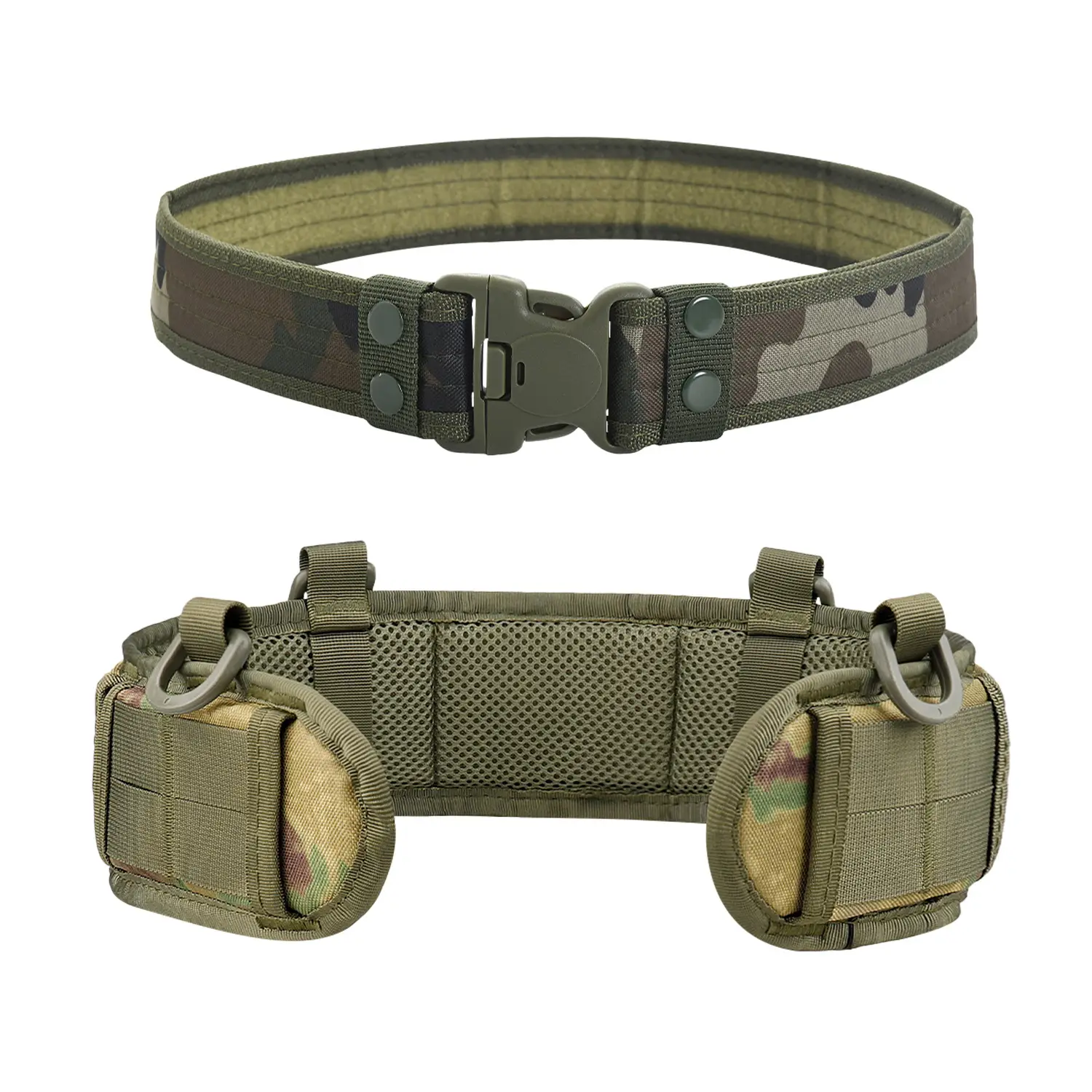 Tactical Girdle Belt with Pocket & Headband Set Tan - Image 4