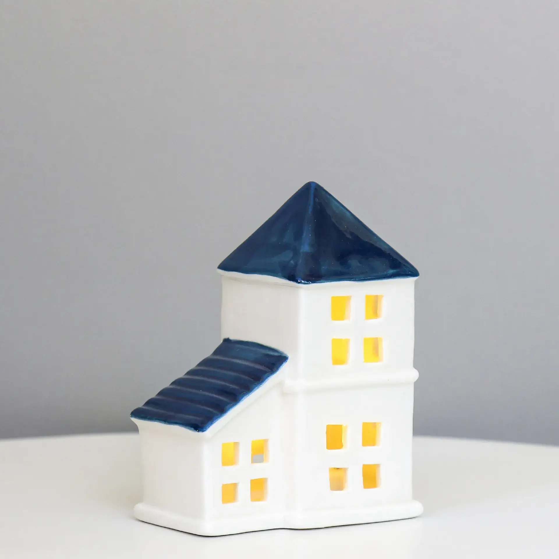 White Ceramic Led House Night Light Decor - Image 22
