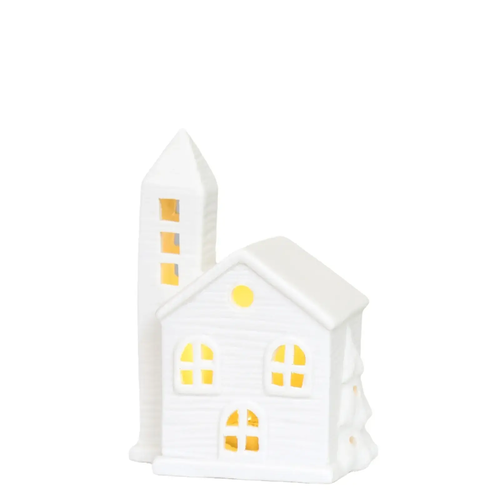White Ceramic Led House Night Light Decor - Image 24