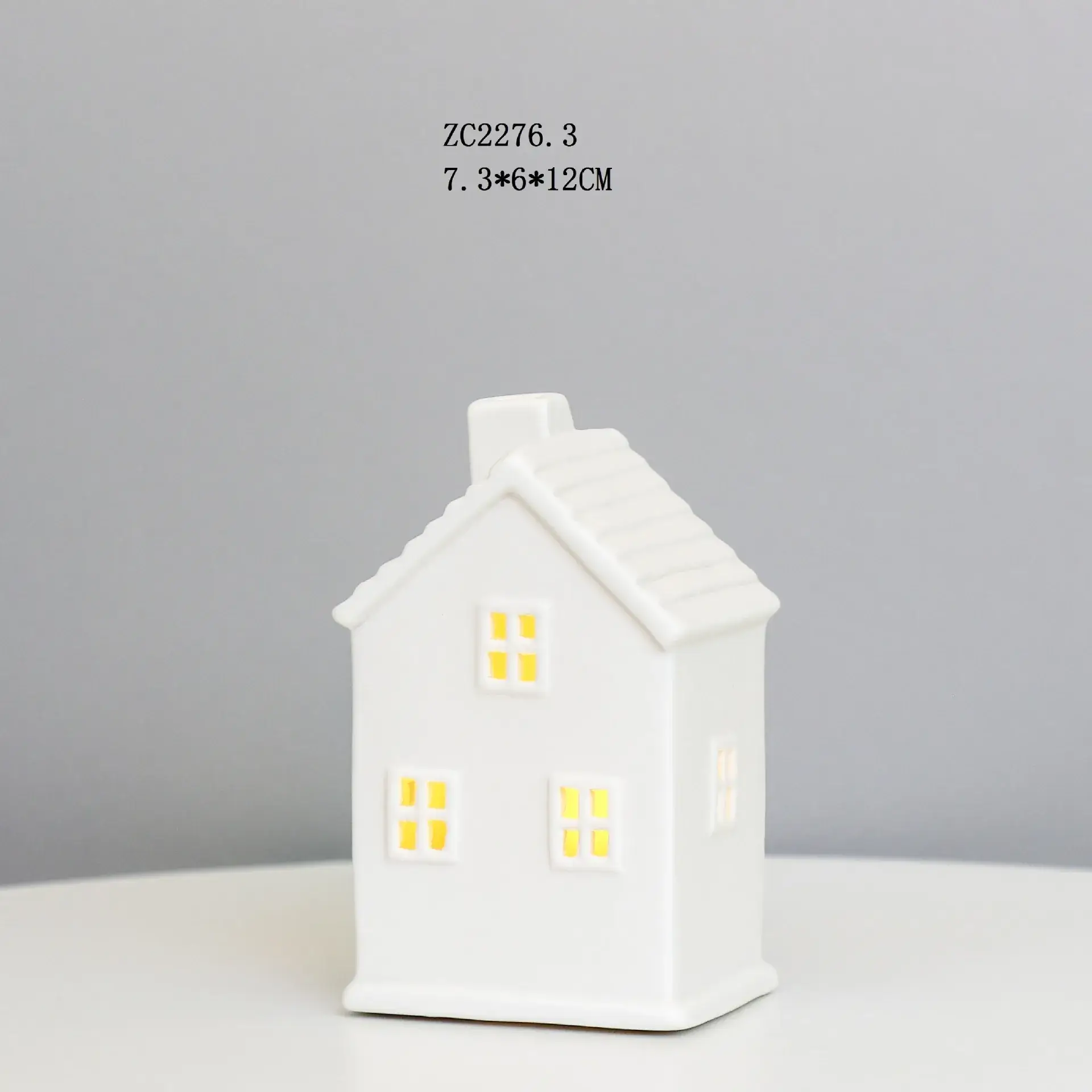 White Ceramic Led House Night Light Decor — feature 15