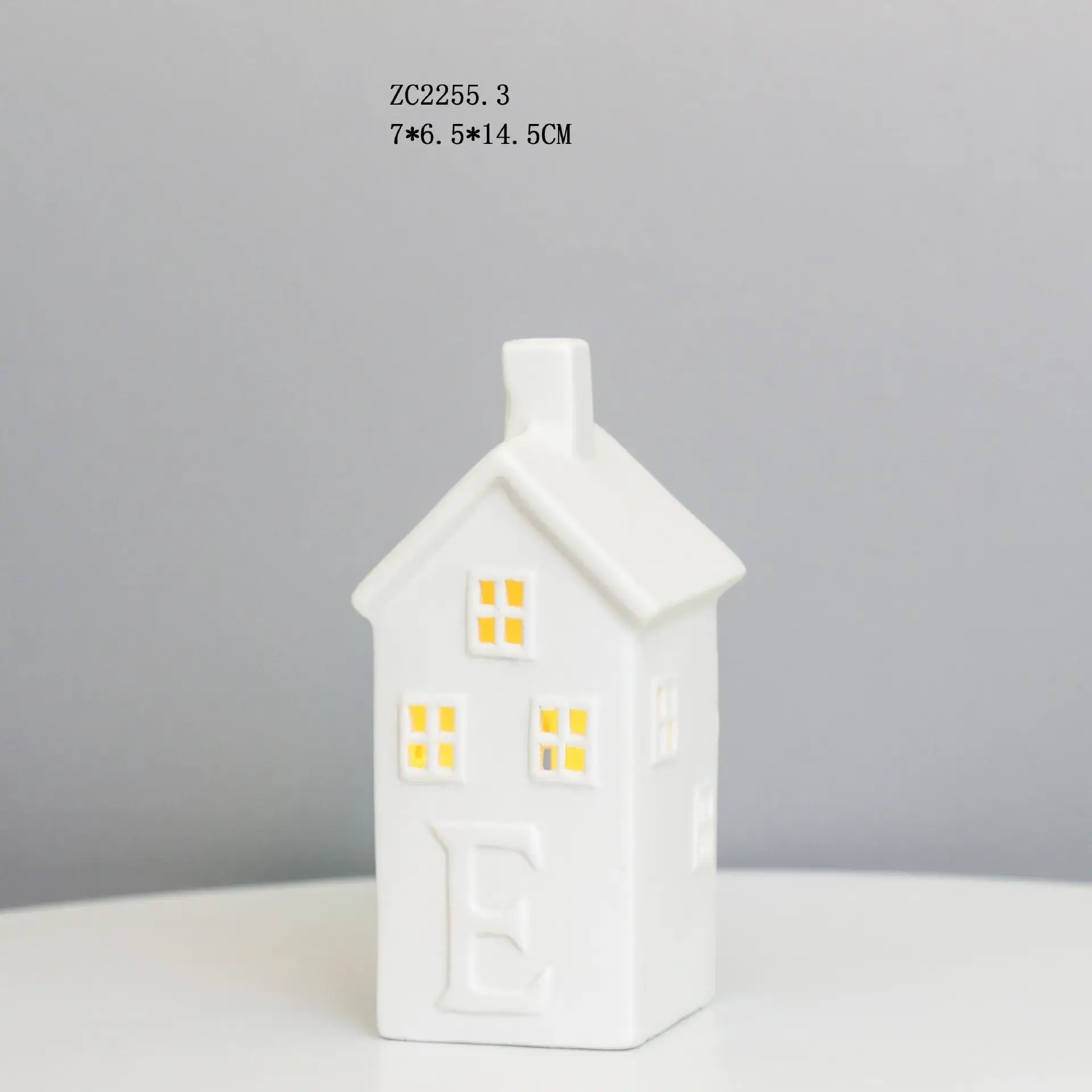 White Ceramic Led House Night Light Decor — feature 7