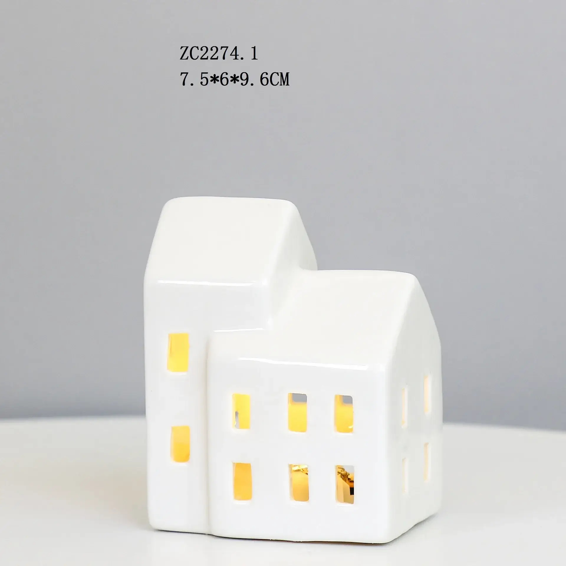 White Ceramic Led House Night Light Decor - Image 10
