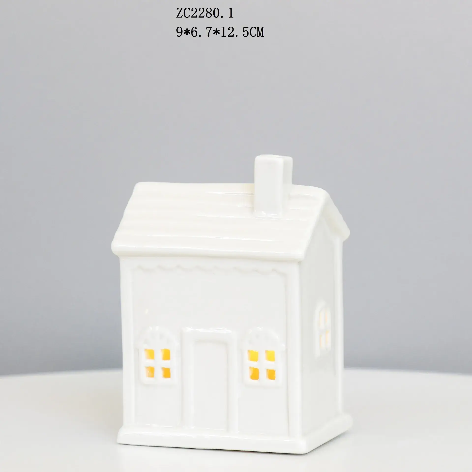 White Ceramic Led House Night Light Decor - Image 16