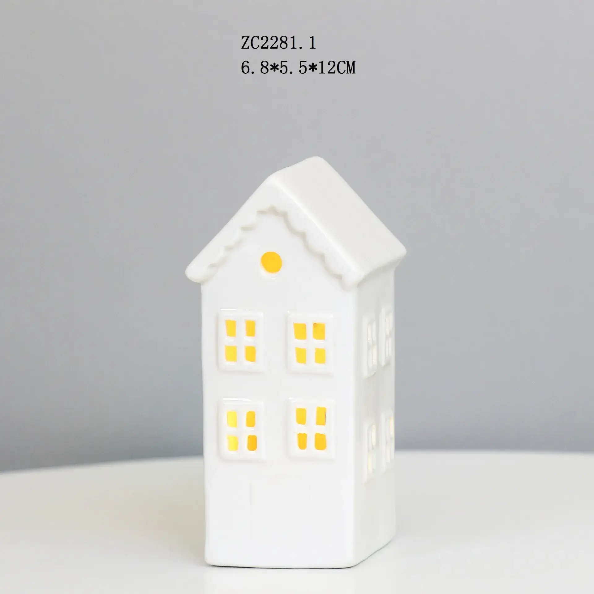 White Ceramic Led House Night Light Decor - Image 17