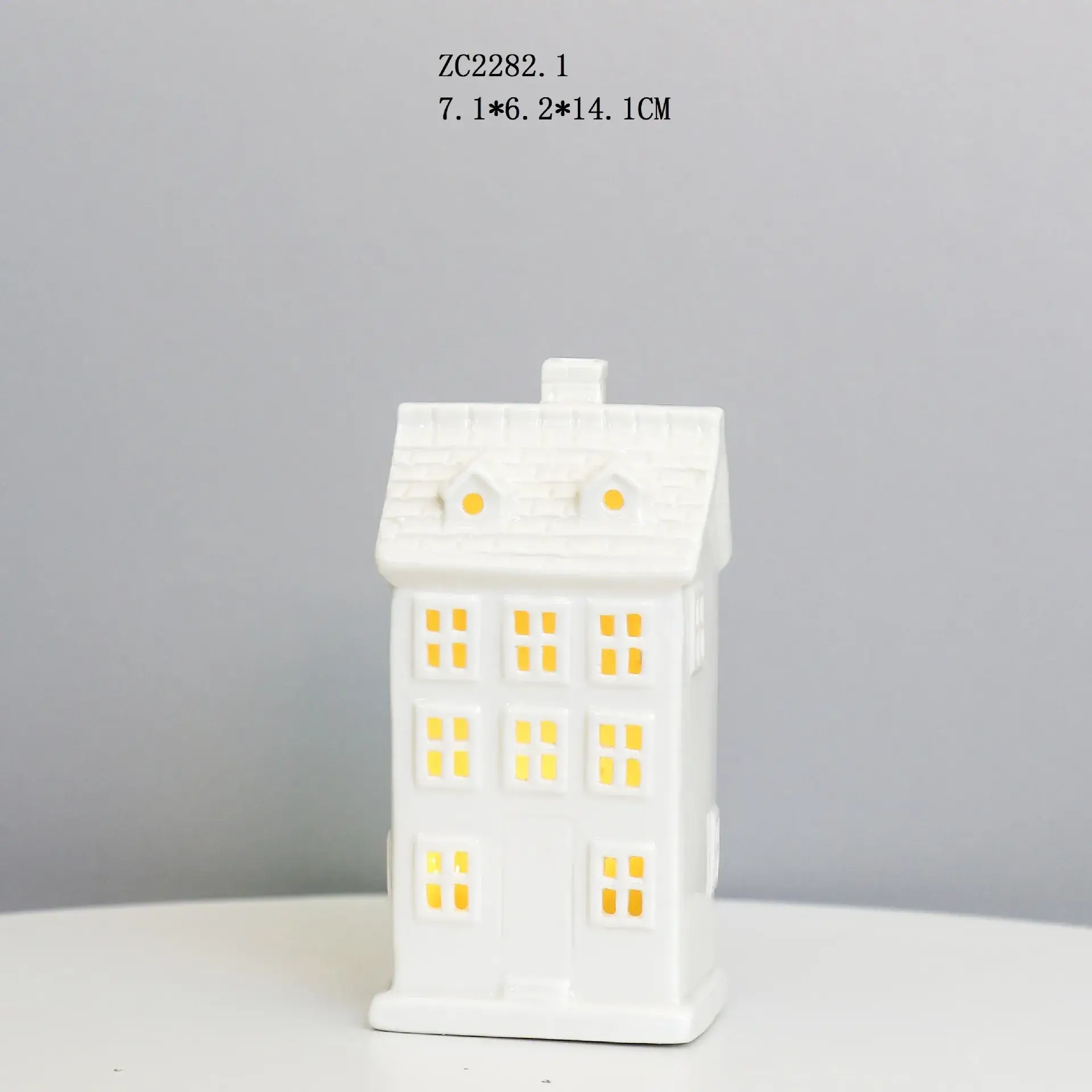 White Ceramic Led House Night Light Decor - Image 18