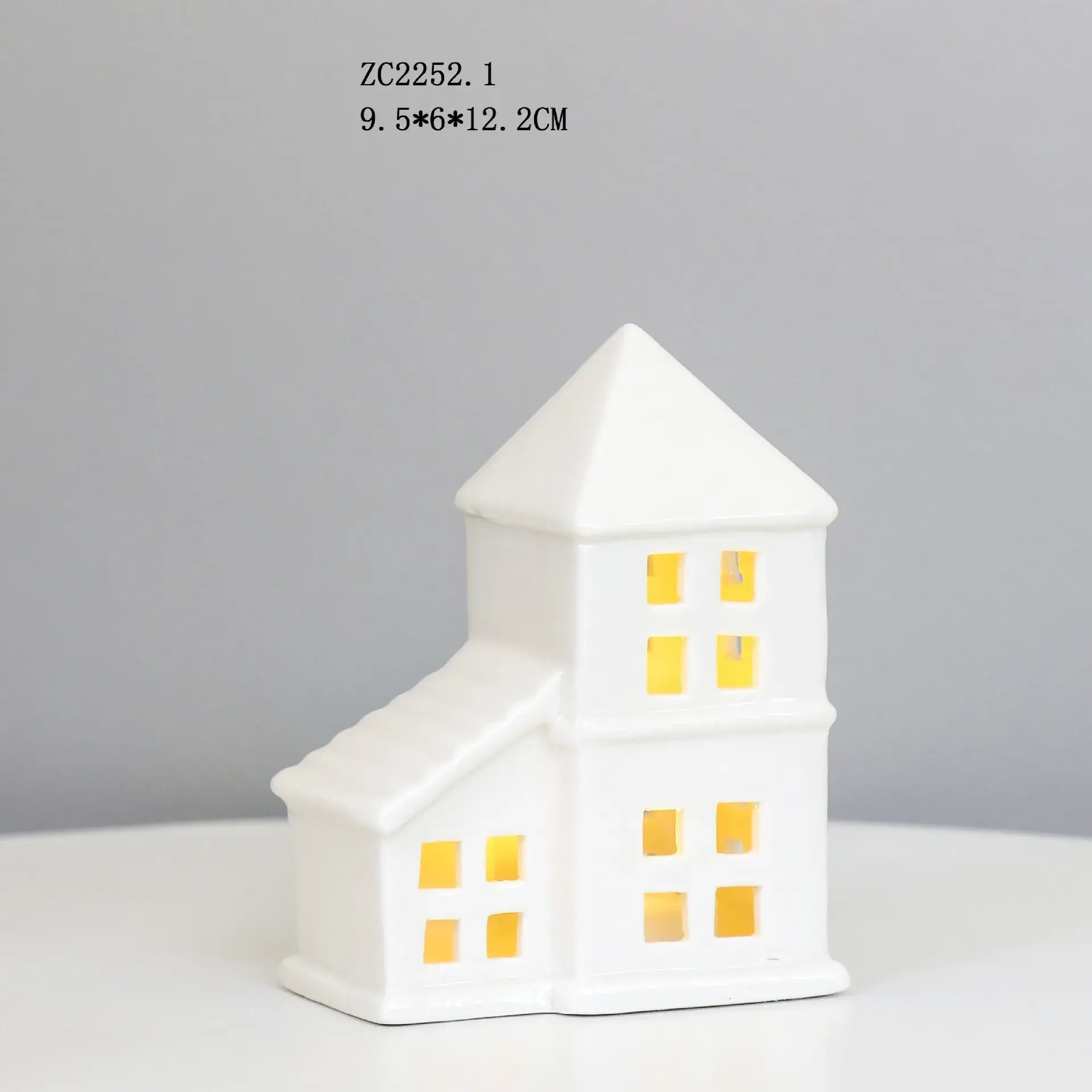 White Ceramic Led House Night Light Decor - Image 2