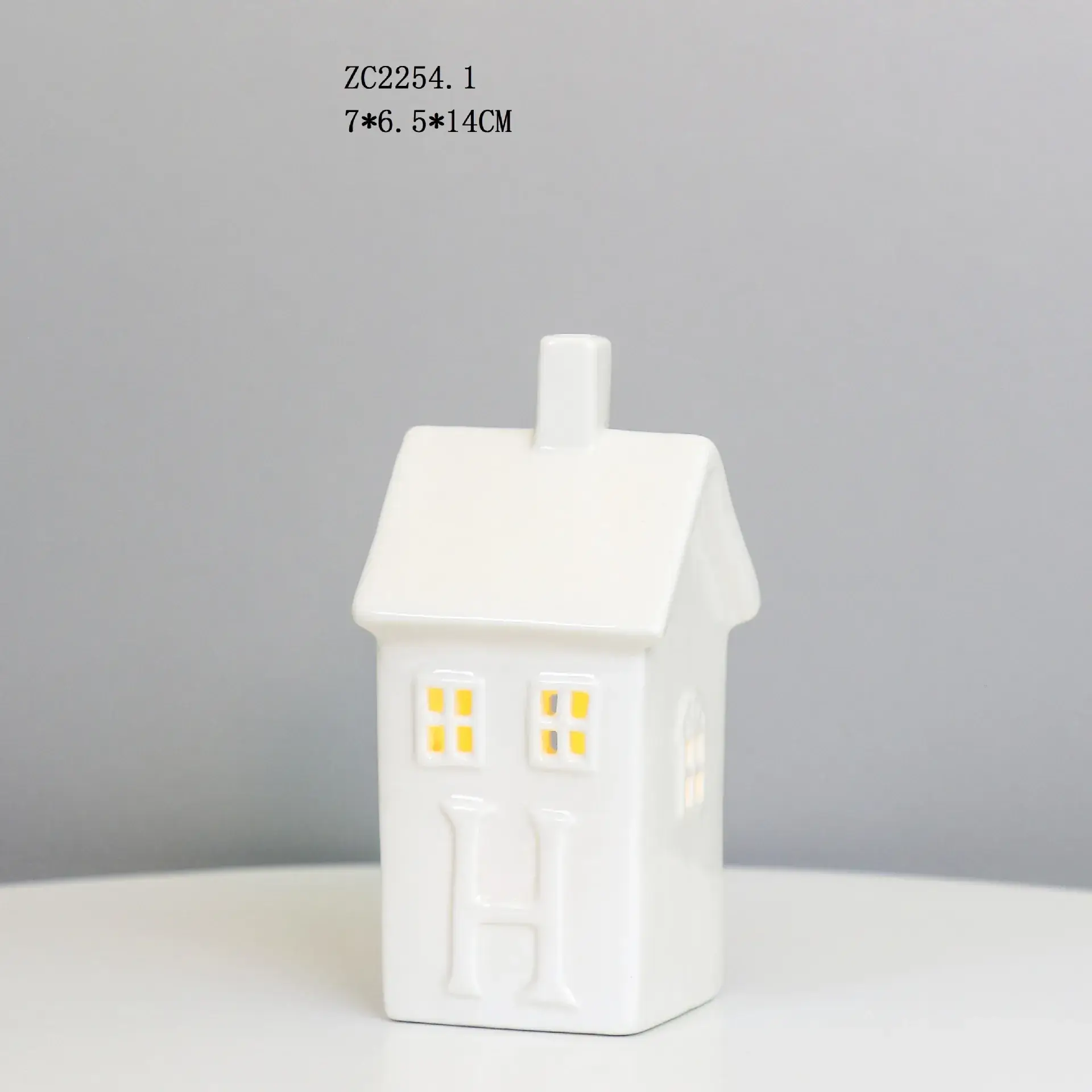 White Ceramic Led House Night Light Decor - Image 4