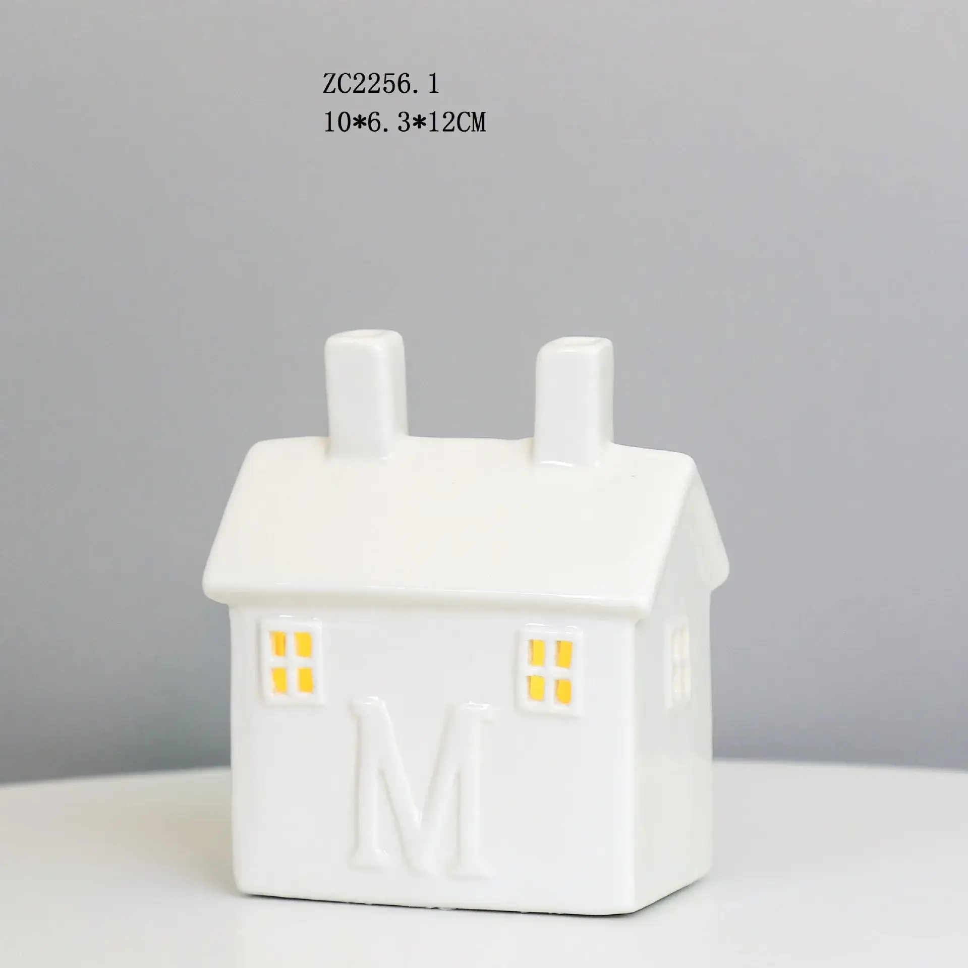 White Ceramic Led House Night Light Decor - Image 6