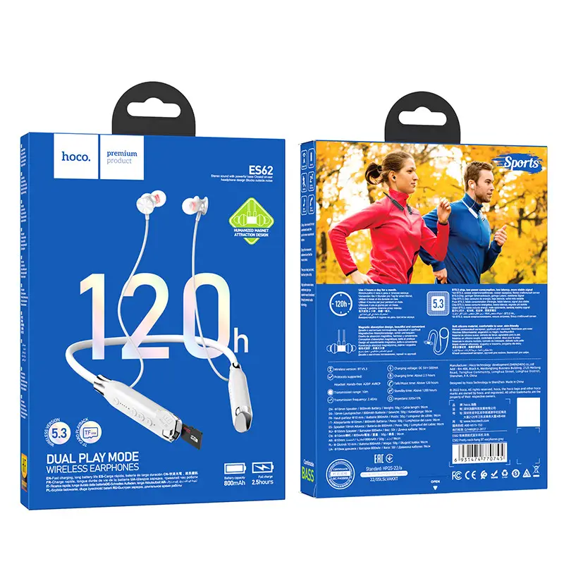 Wireless Bluetooth Headset with USB Cable & Long Battery