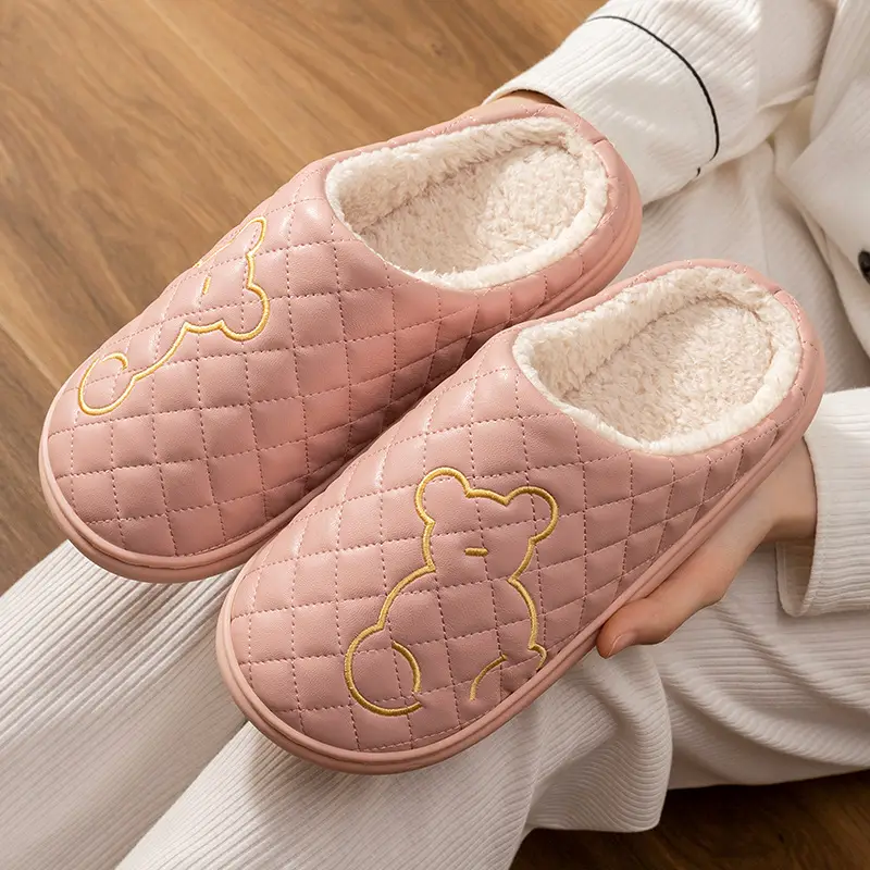Women's Waterproof Cotton Slippers Autumn Winter Warm Anti-slip - Image 11