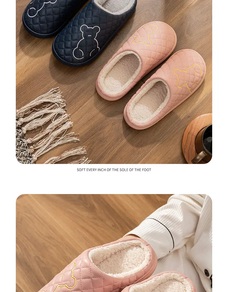 Women's Waterproof Cotton Slippers Autumn Winter Warm Anti-slip — feature 20