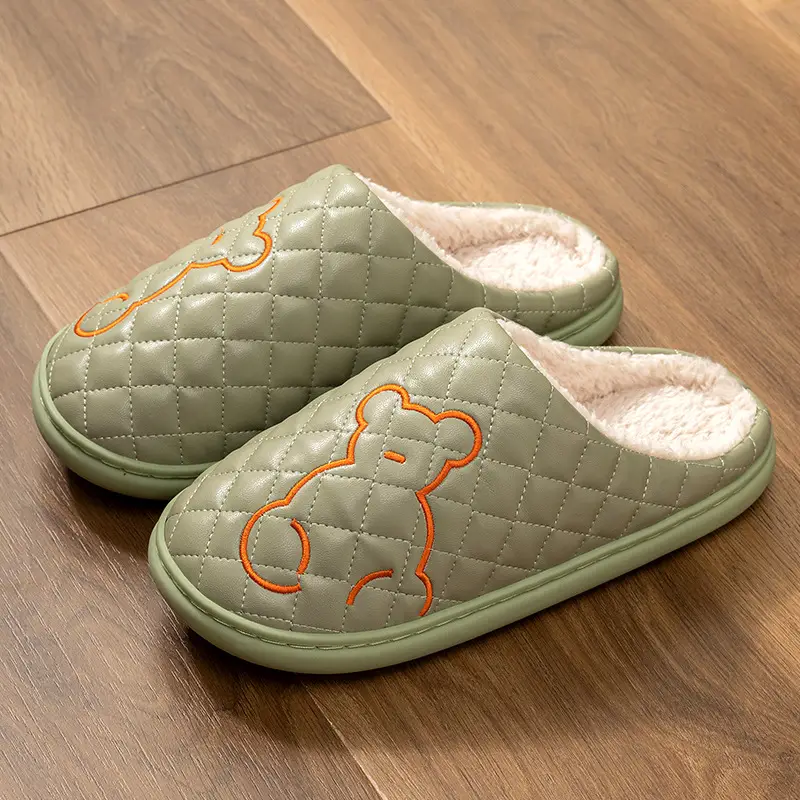 Women's Waterproof Cotton Slippers Autumn Winter Warm Anti-slip - Image 3