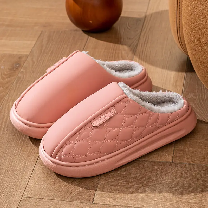 Women's Waterproof Cotton Slippers Autumn Winter Warm Anti-slip - Image 6