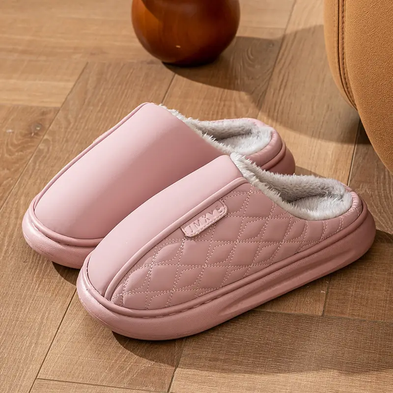 Women's Waterproof Cotton Slippers Autumn Winter Warm Anti-slip - Image 7