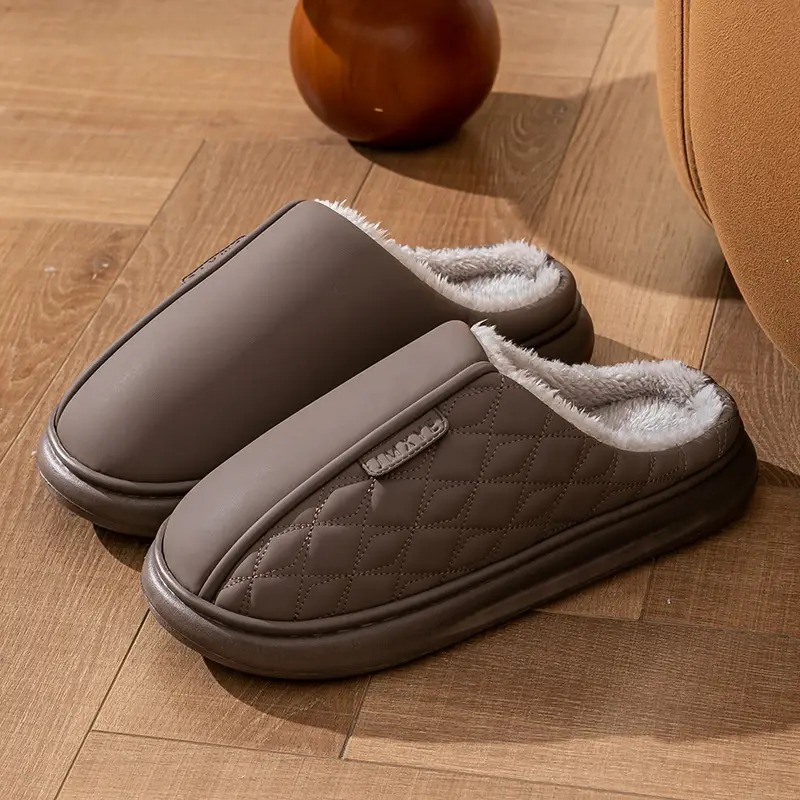 Women's Waterproof Cotton Slippers Autumn Winter Warm Anti-slip - Image 9