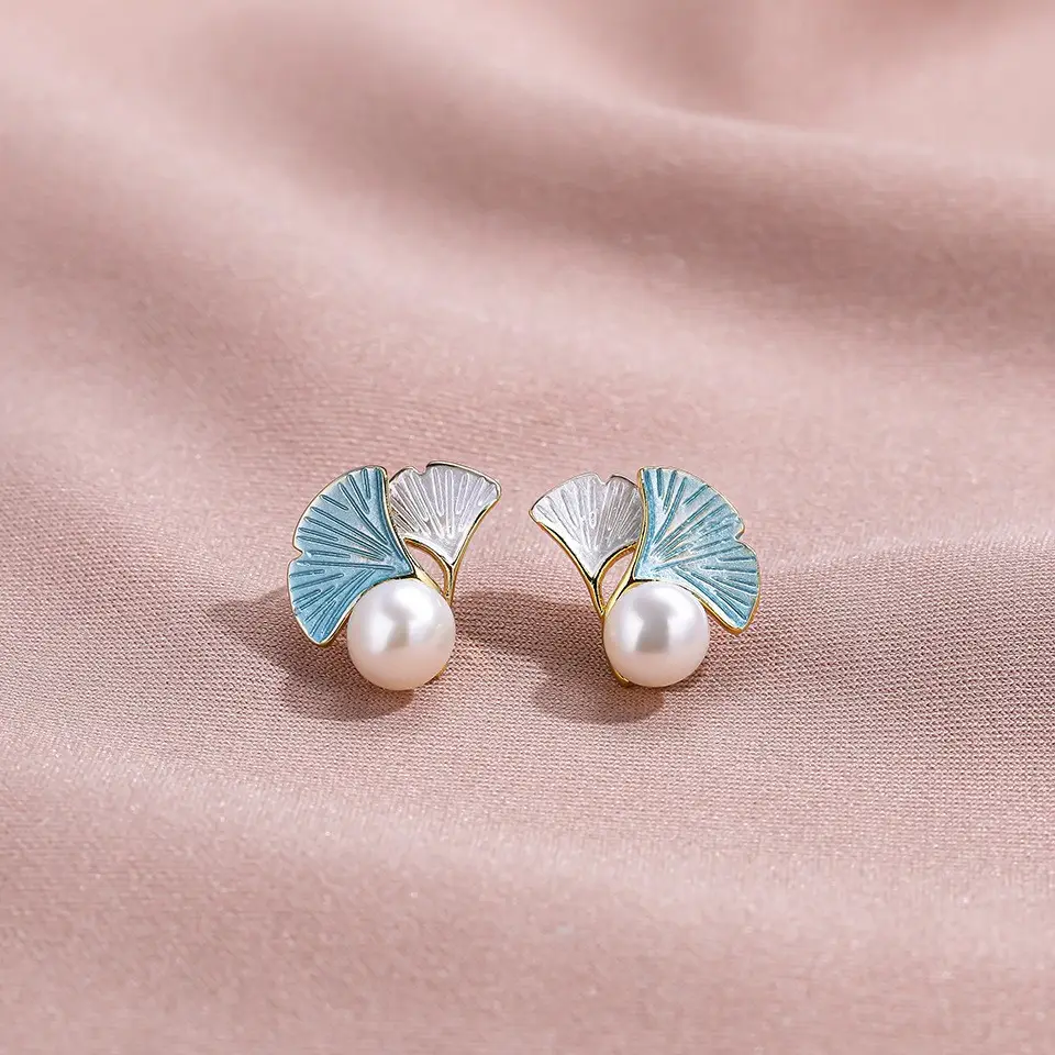 Freshwater Pearl Leaf Earrings for Women — feature 15