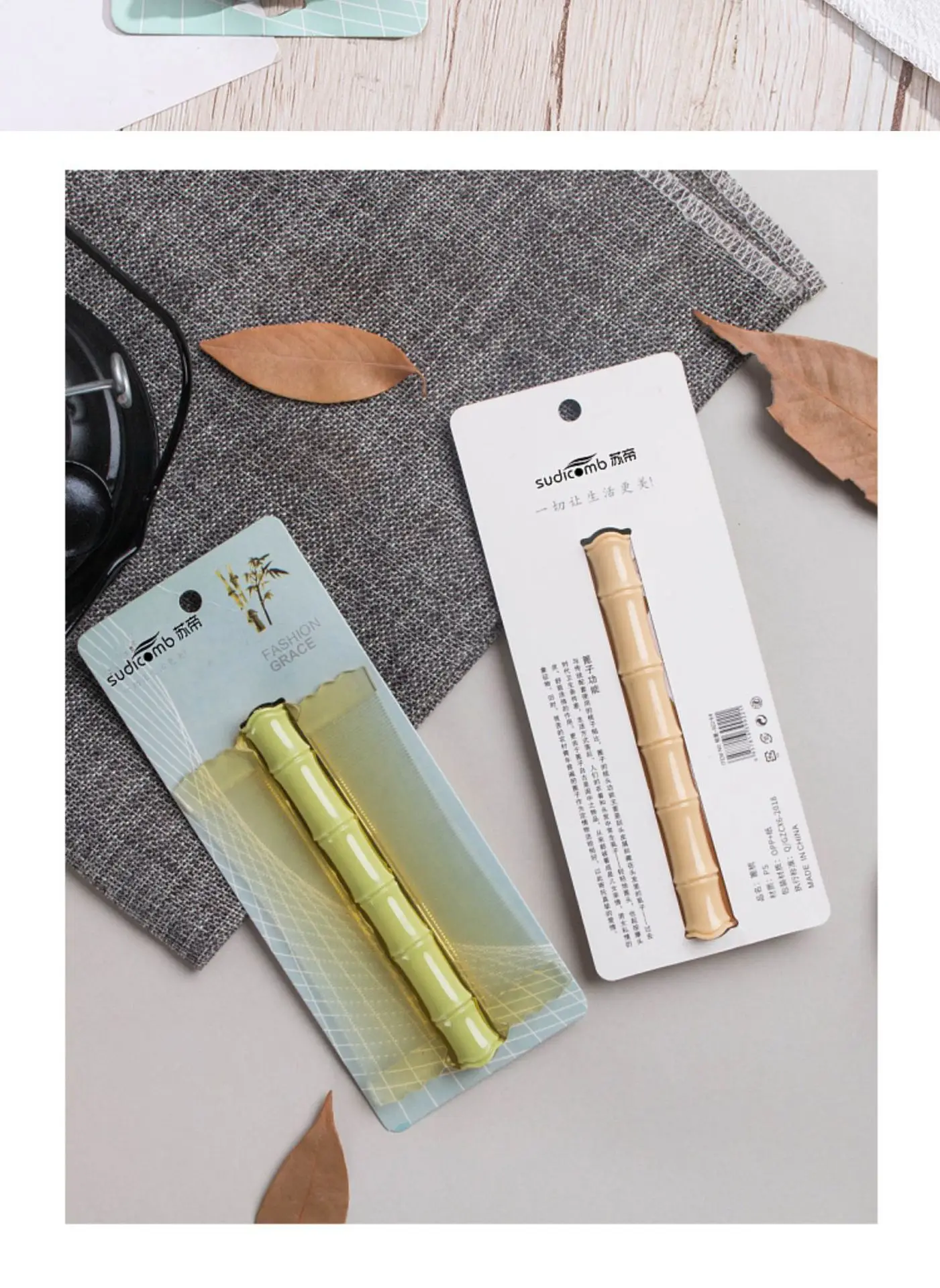 Anti-Dandruff Fan Comb Green Black Match Pack — feature 8
