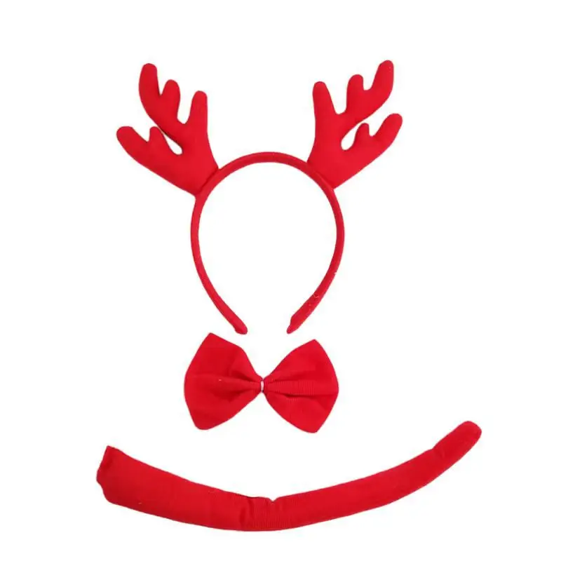 Red Antler Headband for Men Women Christmas Dress Up - Image 2