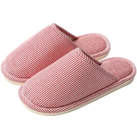 In stock household slippers spring, autumn and winter Four Seasons female couple home home non-slip indoor cotton linen linen thick-soled men