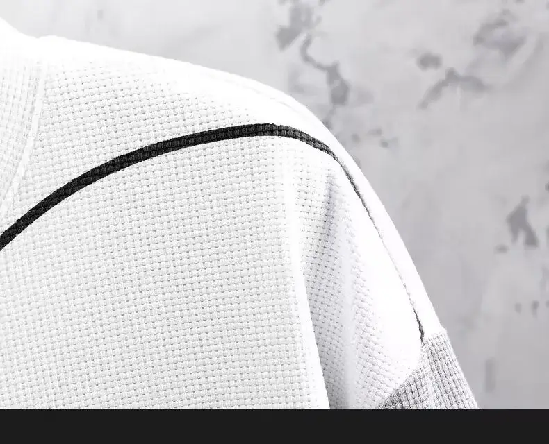 Men Waffle Track Suit Grey Black Plus Size Casual Sports — feature 8