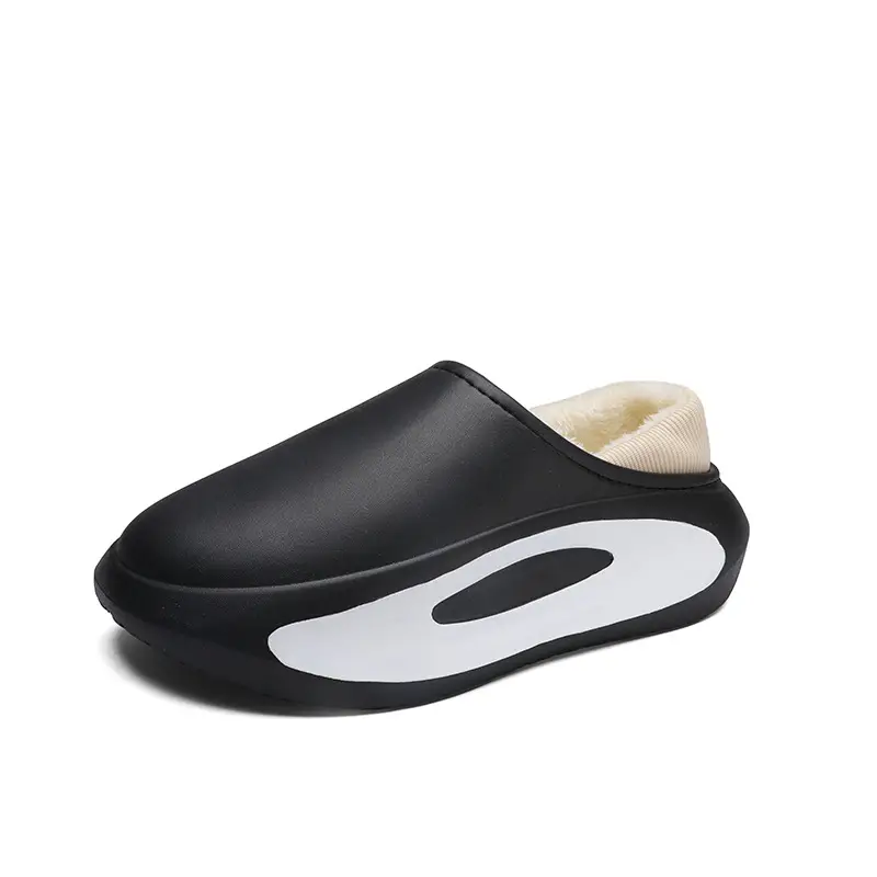 Cotton slippers men's cross-border new fashion casual winter fleece-lined warm cotton shoes slip-on indoor couple slippers
