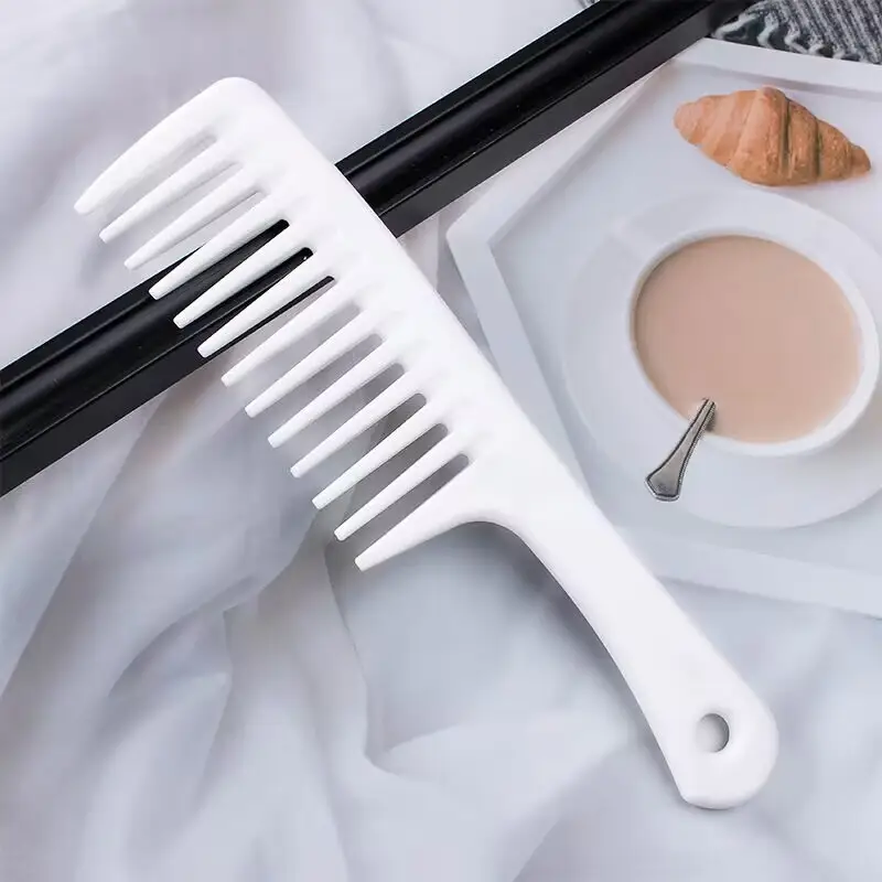 Blue Plastic Wide Tooth Hair Comb for Women - Image 10