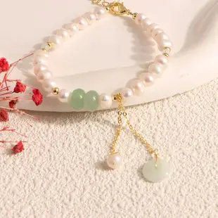 14K Gold Pearl Bracelet for Women Elegant Gentle Purple Freshwater Pearl — feature 23
