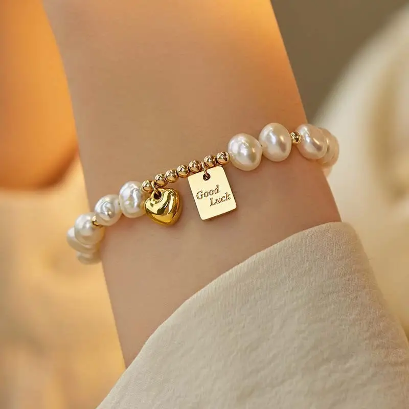 14K Gold Pearl Bracelet for Women Elegant Gentle Purple Freshwater Pearl - Image 15