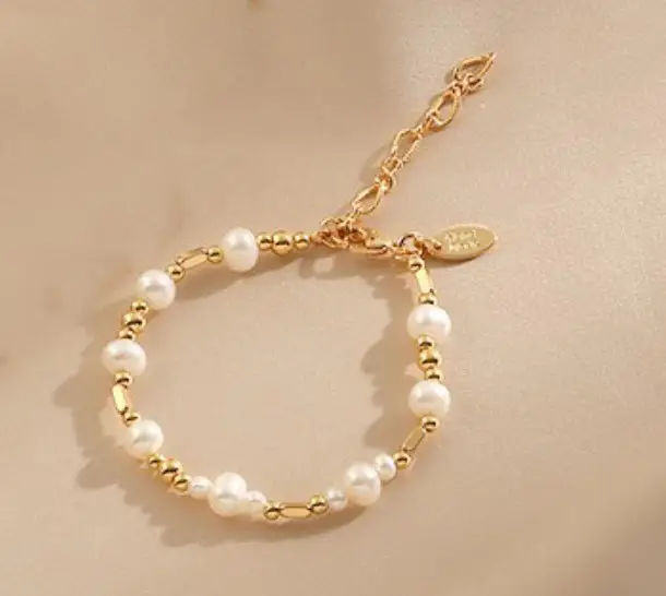 14K Gold Pearl Bracelet for Women Elegant Gentle Purple Freshwater Pearl - Image 19