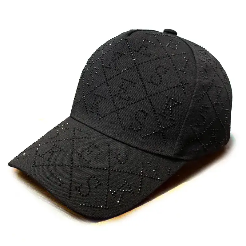 Women's Brown Rhinestone Baseball Cap Spring Summer