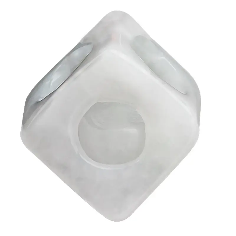 White Jade Flower Pendant with Red Stone - Image 5