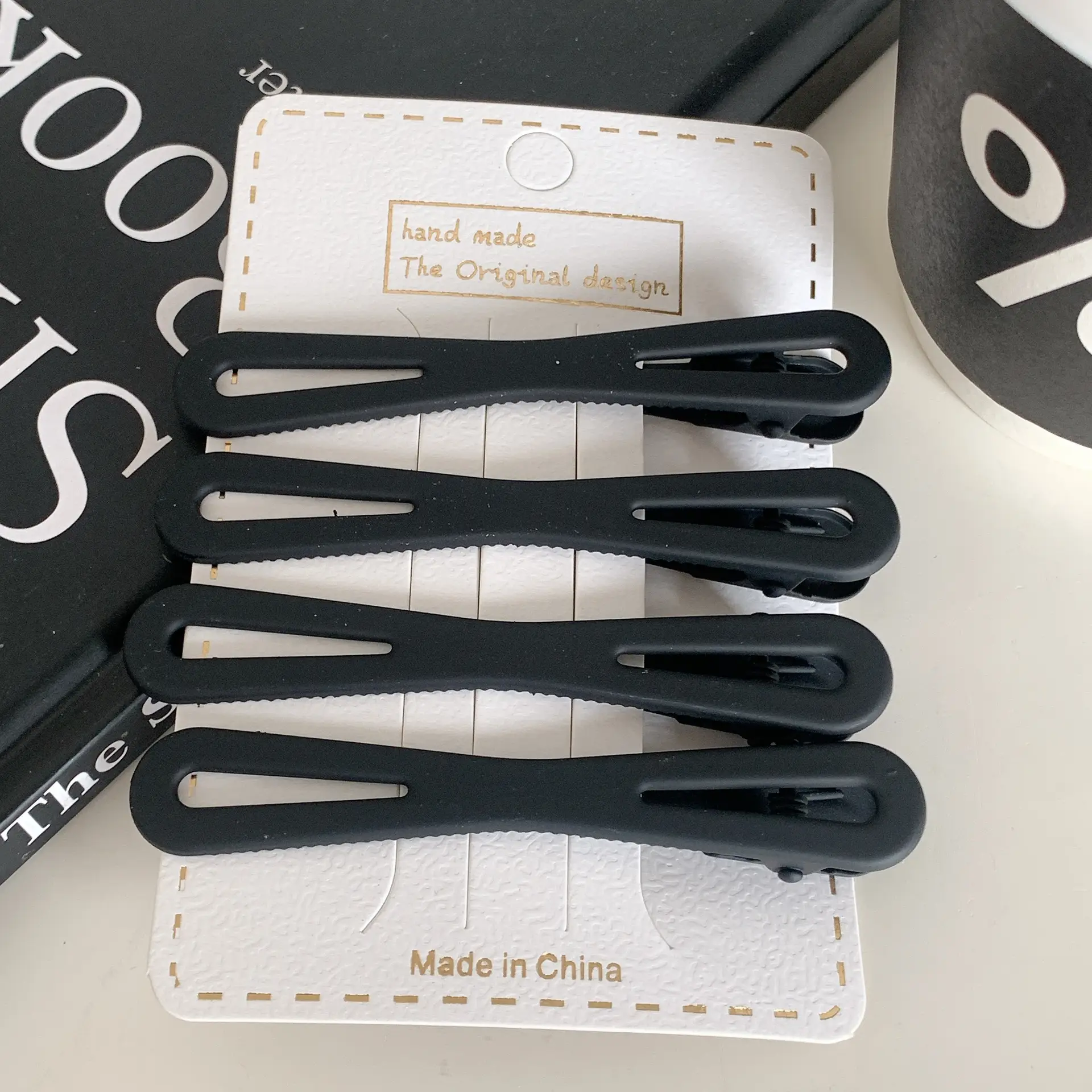 Black Metal Hairpins for Women's Headwear Clips
