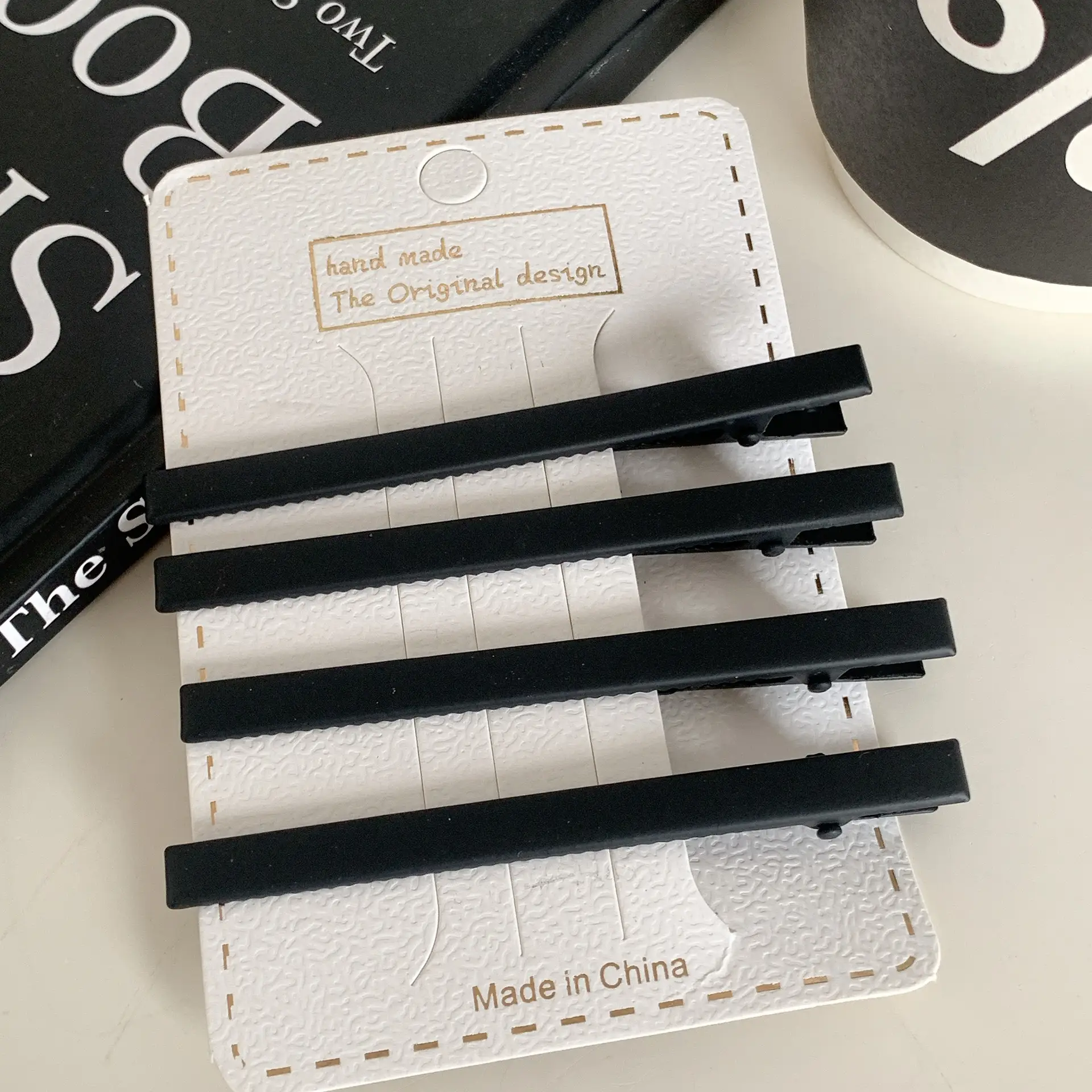 Black Metal Hairpins for Women's Headwear Clips