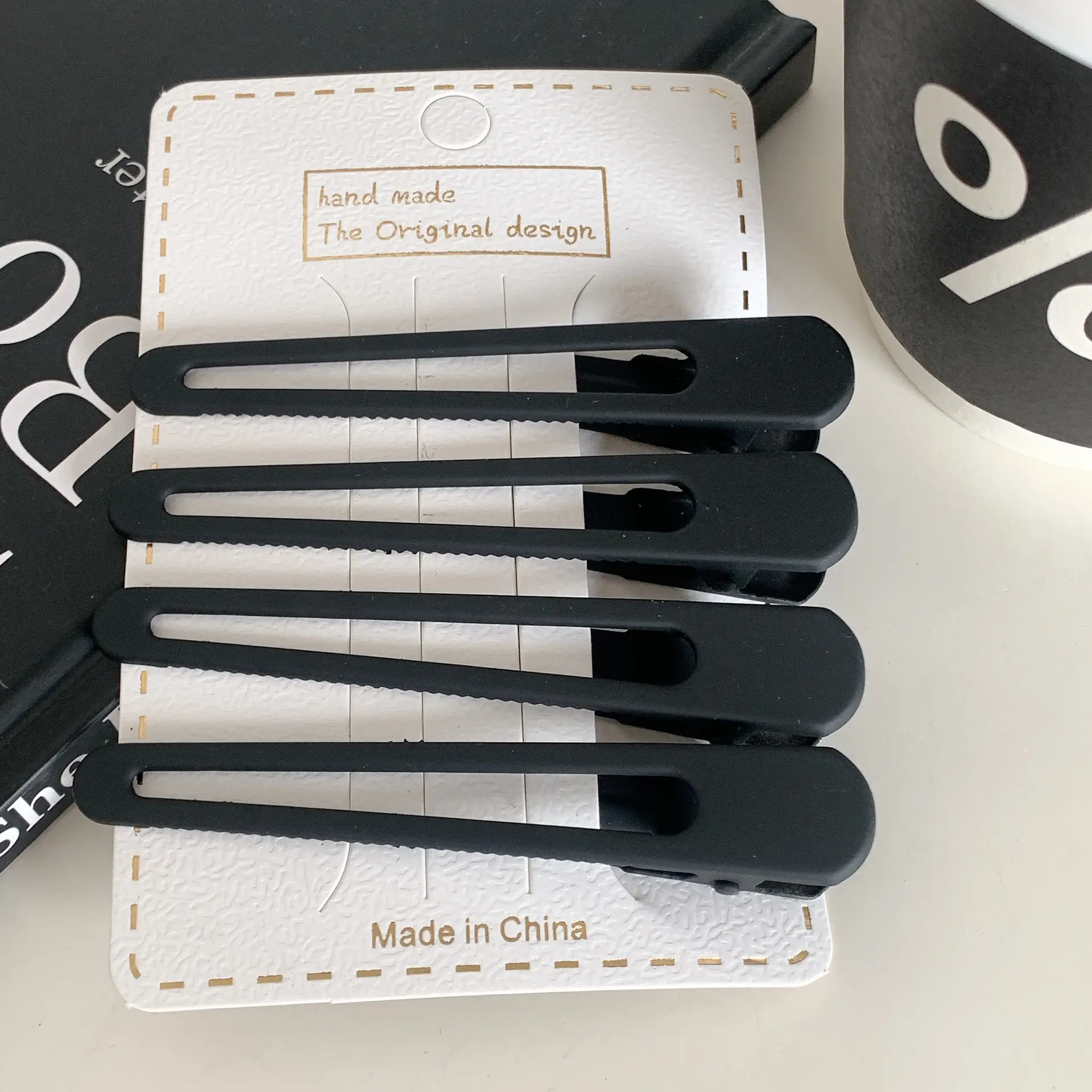 Black Metal Hairpins for Women's Headwear Clips