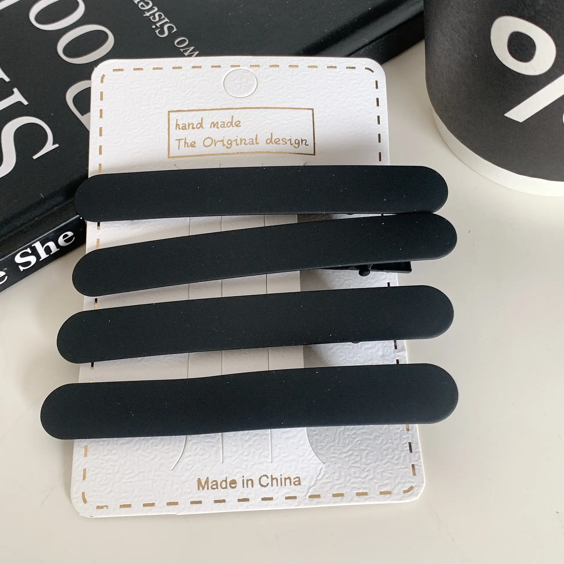Black Metal Hairpins for Women's Headwear Clips
