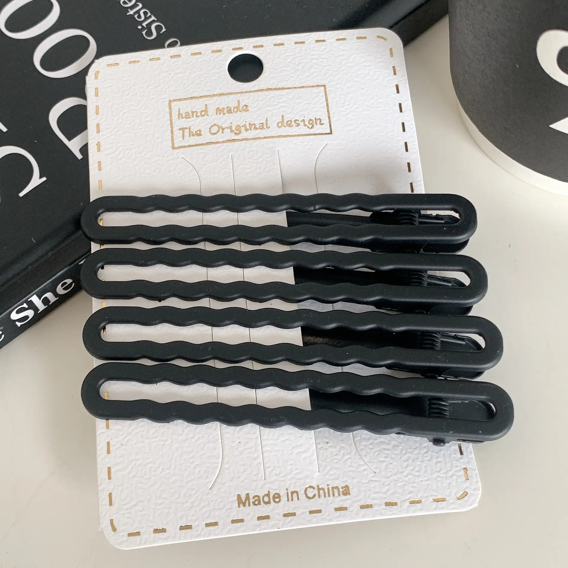 Black Metal Hairpins for Women's Headwear Clips